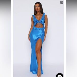 Whitefox boutique Wishlist Maxi Dress - Blue
